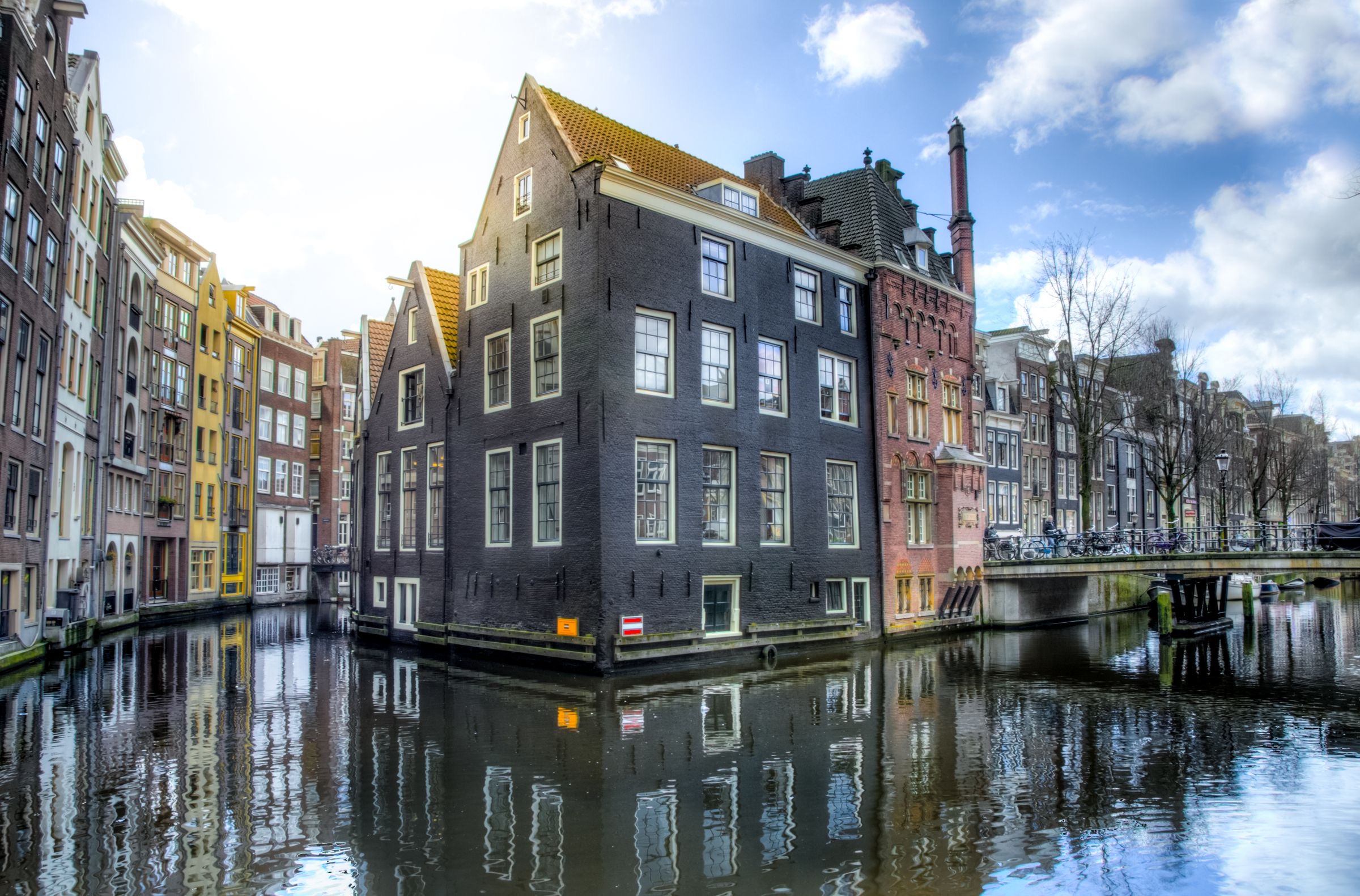 An Amsterdam canal-house office building, the kind of Dutch base a foreign company registers as a branch.
